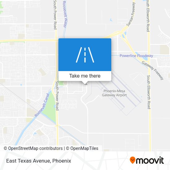 Mapa de East Texas Avenue