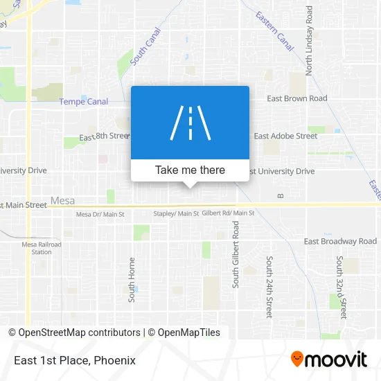 East 1st Place map