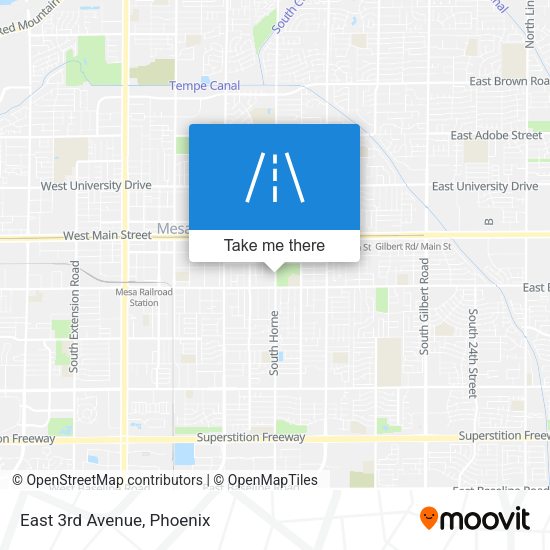Mapa de East 3rd Avenue