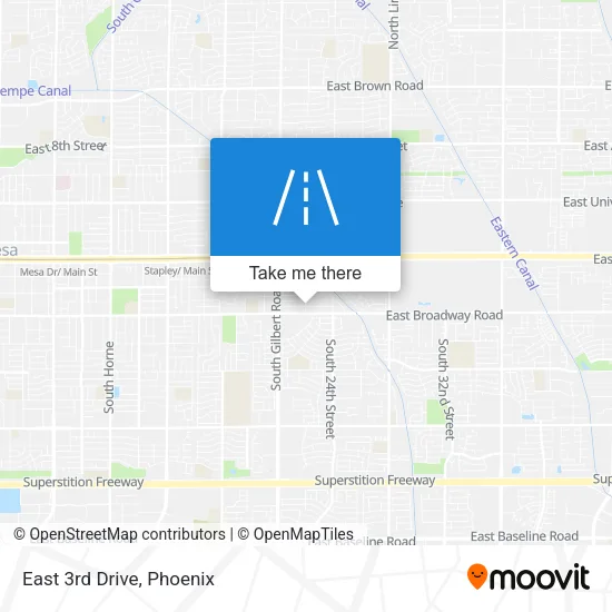 East 3rd Drive map