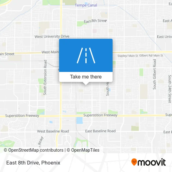 East 8th Drive map