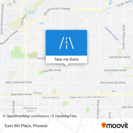 East 9th Place map