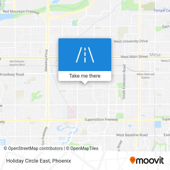 Holiday Circle East map