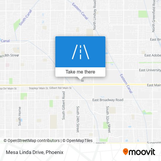 Mesa Linda Drive map