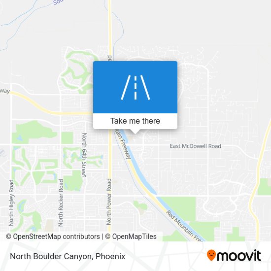 North Boulder Canyon map