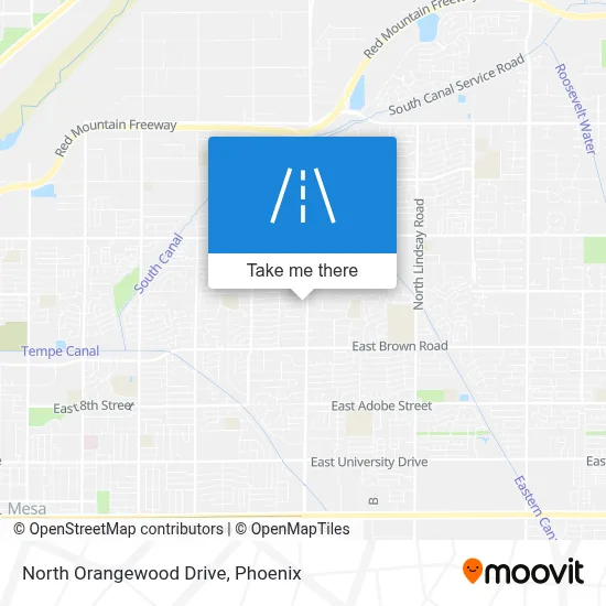 North Orangewood Drive map
