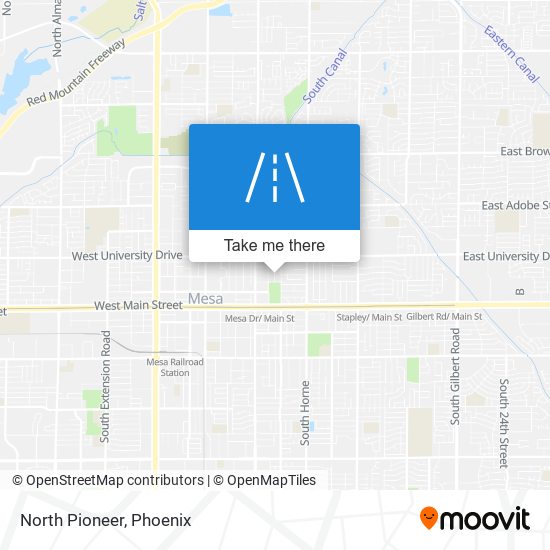 North Pioneer map