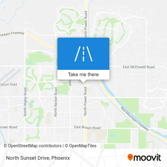 North Sunset Drive map