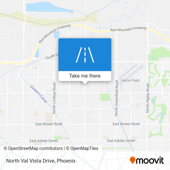Mapa de North Val Vista Drive
