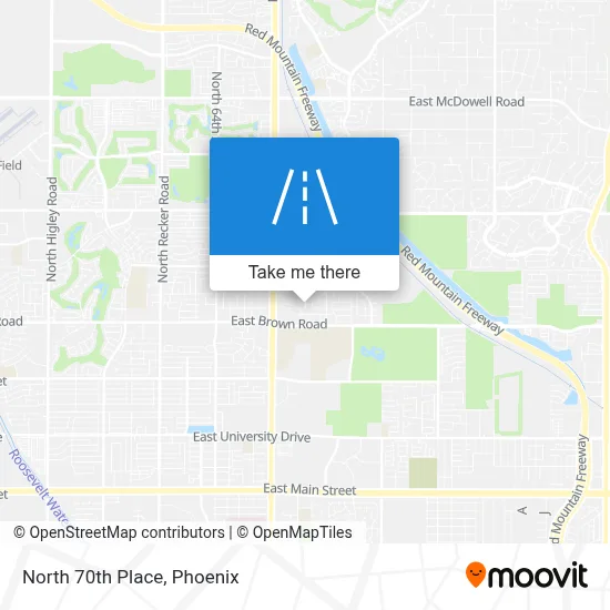 North 70th Place map