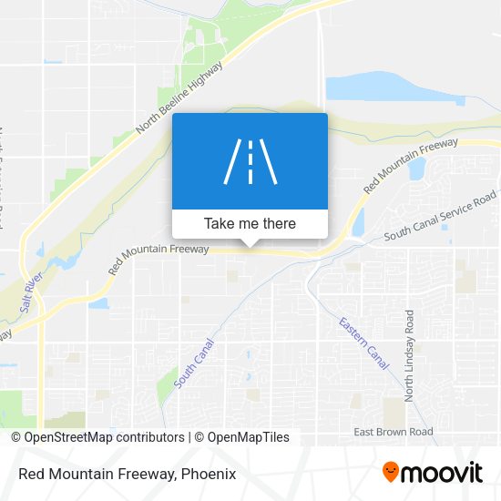 Red Mountain Freeway map