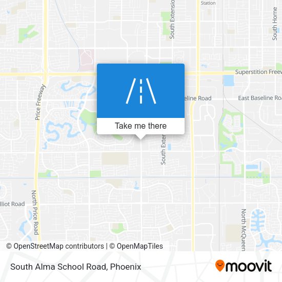 South Alma School Road map