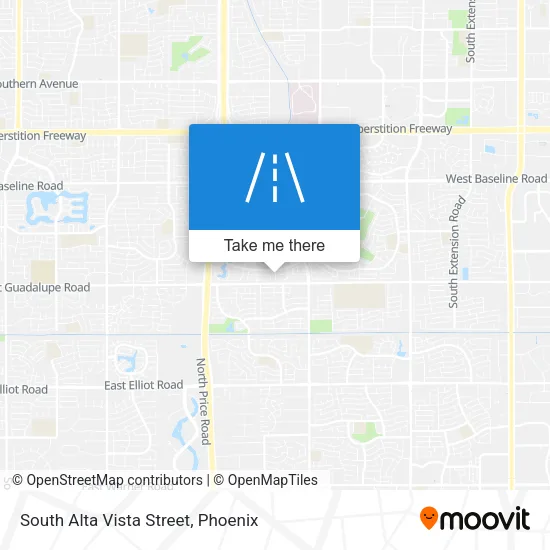 South Alta Vista Street map