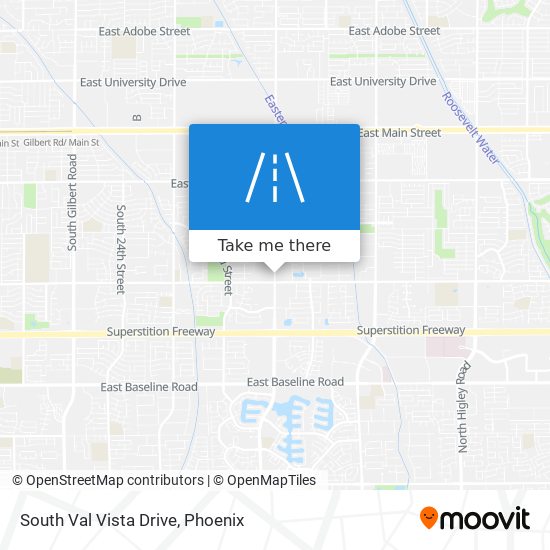 South Val Vista Drive map