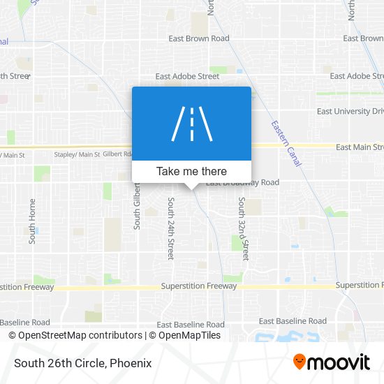 South 26th Circle map