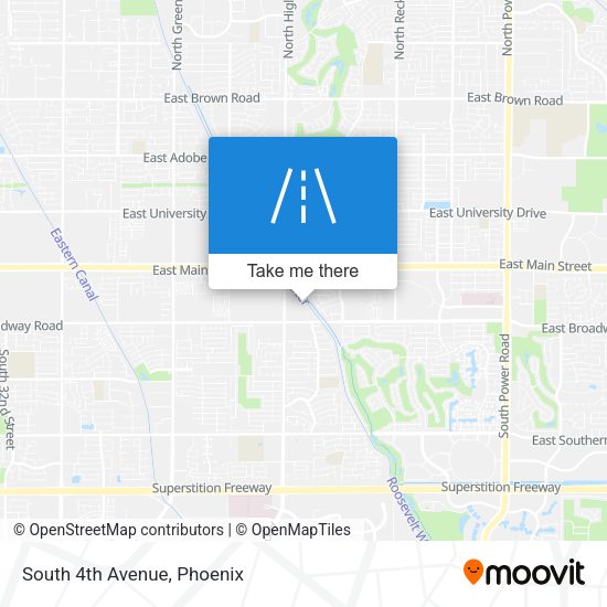 Mapa de South 4th Avenue