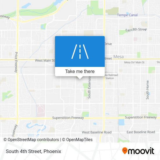 Mapa de South 4th Street