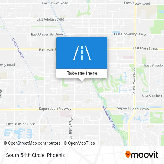South 54th Circle map