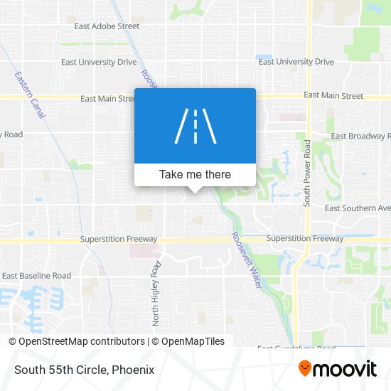 South 55th Circle map