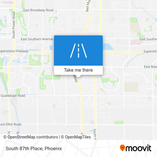 South 87th Place map
