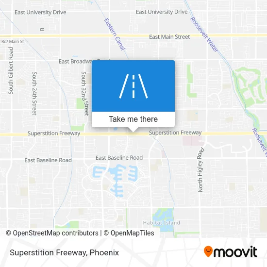 Superstition Freeway map