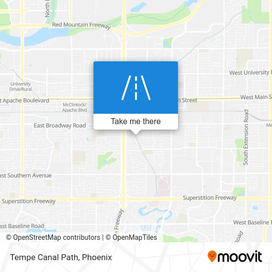 Tempe Canal Path map