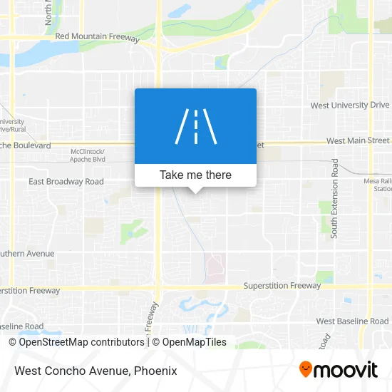 West Concho Avenue map