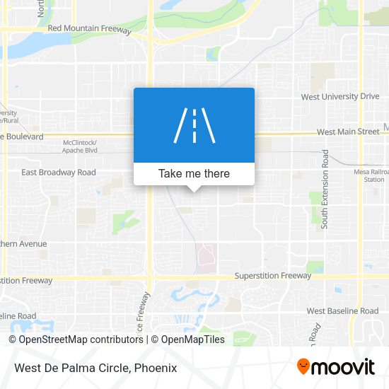 West De Palma Circle map