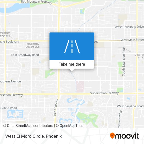 West El Moro Circle map