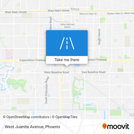 West Juanita Avenue map