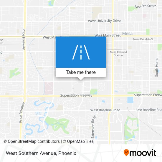 West Southern Avenue map