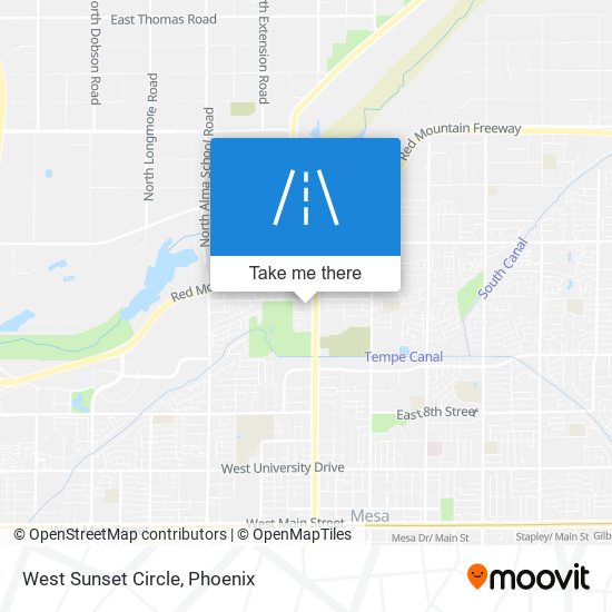 West Sunset Circle map