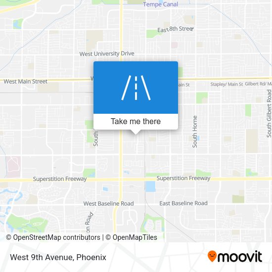 Mapa de West 9th Avenue