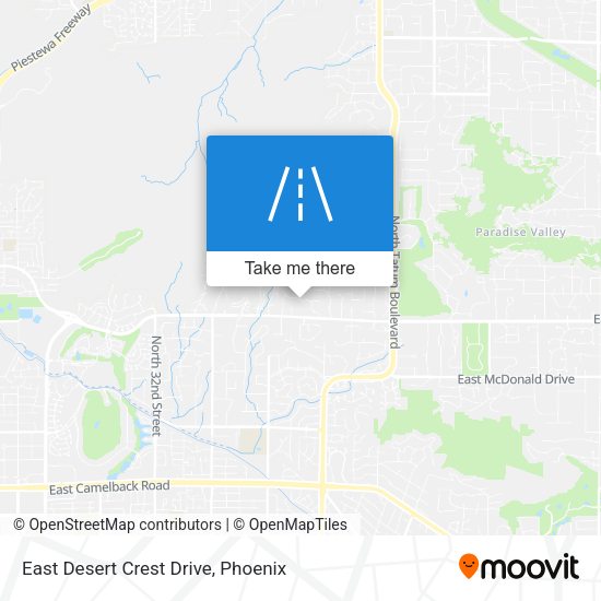 East Desert Crest Drive map