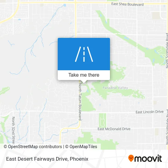 East Desert Fairways Drive map