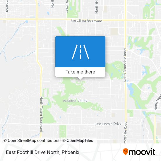 East Foothill Drive North map