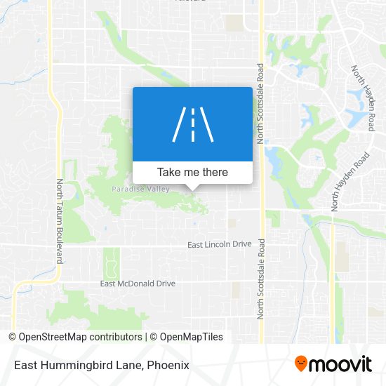 East Hummingbird Lane map