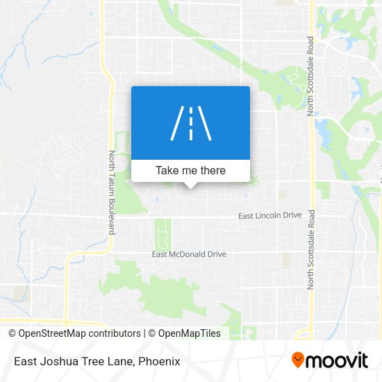 East Joshua Tree Lane map