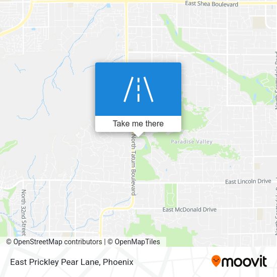 East Prickley Pear Lane map