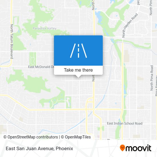 East San Juan Avenue map