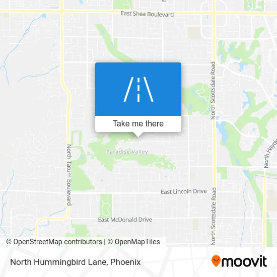 North Hummingbird Lane map