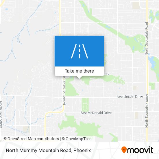 North Mummy Mountain Road map