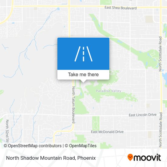 North Shadow Mountain Road map