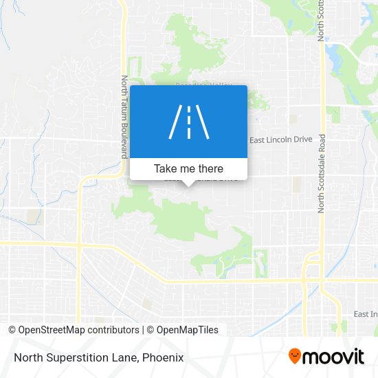 North Superstition Lane map