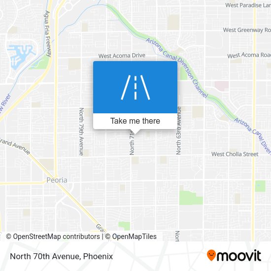 North 70th Avenue map