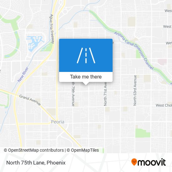 North 75th Lane map