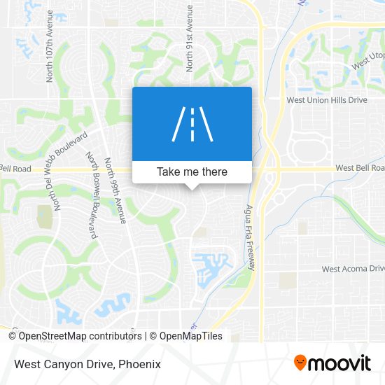 Mapa de West Canyon Drive