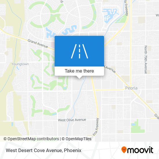 West Desert Cove Avenue map