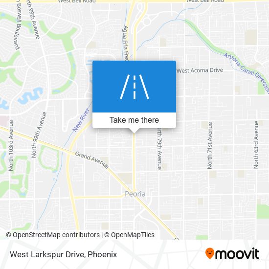 West Larkspur Drive map