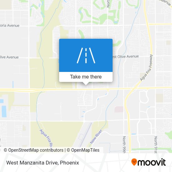 West Manzanita Drive map